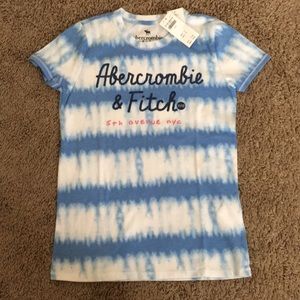 Blue & white tie dye shirt